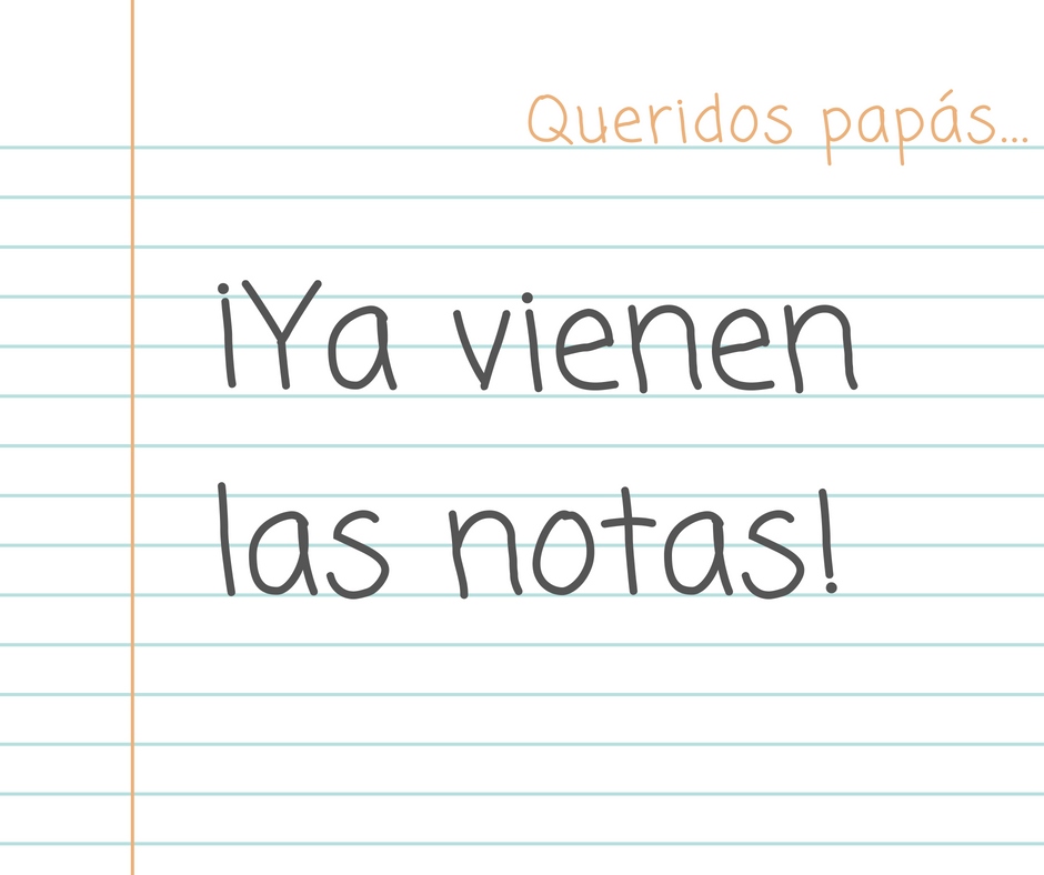 ¡Ya vienen las notas!