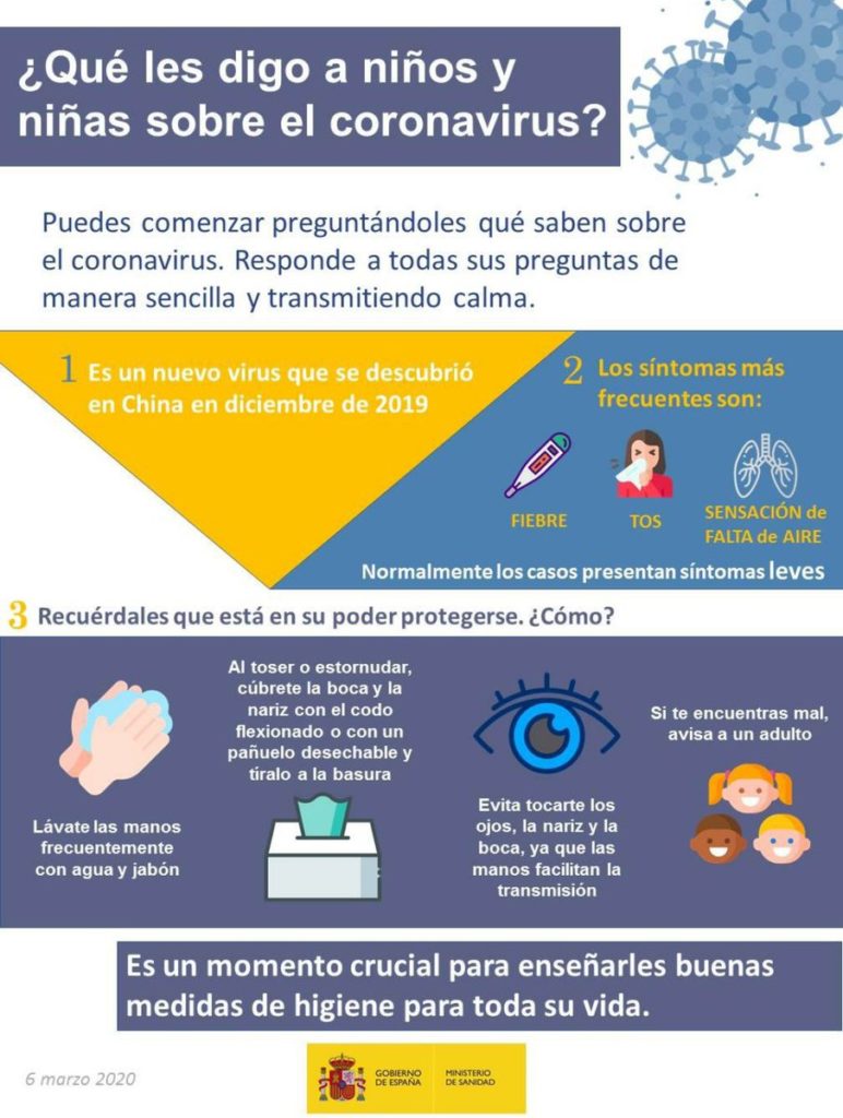 recomendaciones del ministerio sobre el coronavirus